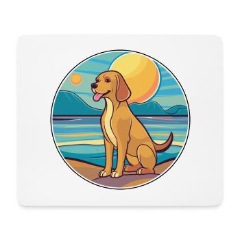 Braque Saint Germain Hunderasse Cartoon Kawaii Hund - Mousepad (Querformat) - Weiß - Vorne