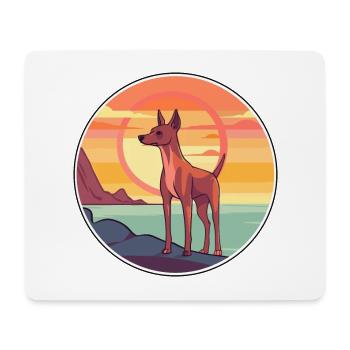 Cirneco Dell Etna Dog Breed Cartoon Kawaii Clipart - Mouse Pad (horizontal) - white - Front