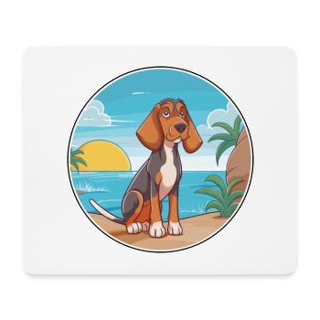 Kanarischer Warren Hund Rasse Cartoon Kawaii Hund - Mousepad (Querformat) - Weiß - Vorne