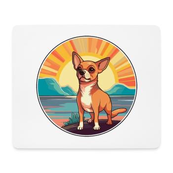 Chihuahua Dog Breed Cartoon Kawaii Clipart Dog Pet - Mouse Pad (horizontal) - white - Front