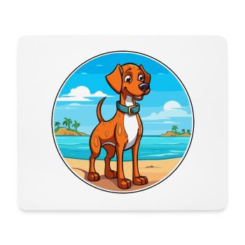 Gascon Saintongeois Race De Chien Cartoon Kawaii Chien - Tapis de souris (format paysage) - blanc - Devant
