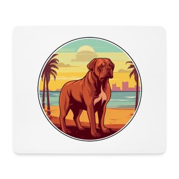 Französische Bordeaux Mastiff Hunderasse Cartoon Kawaii - Mousepad (Querformat) - Weiß - Vorne