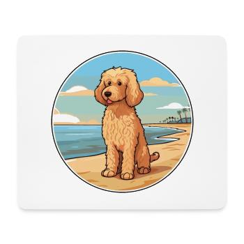 Goldendoodle Hund Rasse Cartoon Kawaii Clipart Hund - Mousepad (Querformat) - Weiß - Vorne