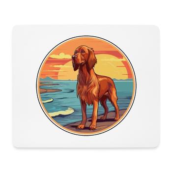 Irischer Setter Hund Rasse Cartoon Kawaii Clipart Hund - Mousepad (Querformat) - Weiß - Vorne
