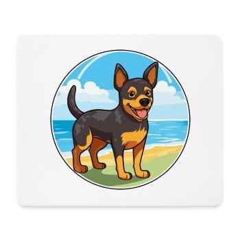Lancashire Heeler chien race Cartoon Kawaii Clipart - Tapis de souris (format paysage) - blanc - Devant