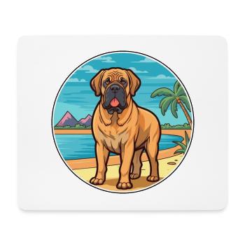 Majorque Mastiff chien race Cartoon Kawaii Clipart - Tapis de souris (format paysage) - blanc - Devant