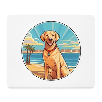 Labrador Hund Rasse Cartoon Kawaii Clipart Hund Haustier - Mousepad (Querformat) - Weiß - Vorne