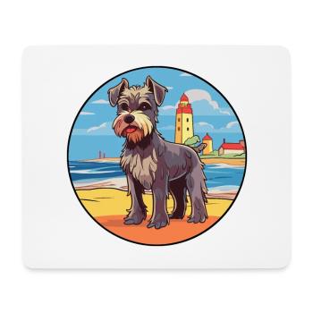 Mittelschnauze Hund Rasse Cartoon Kawaii Clipart - Mousepad (Querformat) - Weiß - Vorne