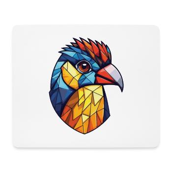 Mésange Oiseau Aquarelle Colorée Animal Illustration - Tapis de souris (format paysage) - blanc - Devant