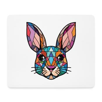 Hase buntes Aquarell Tier Haustier Illustration - Mousepad (Querformat) - Weiß - Vorne