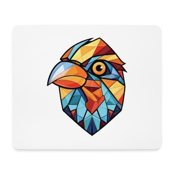 Mésange Oiseau Aquarelle Colorée Animal Illustration - Tapis de souris (format paysage) - blanc - Devant