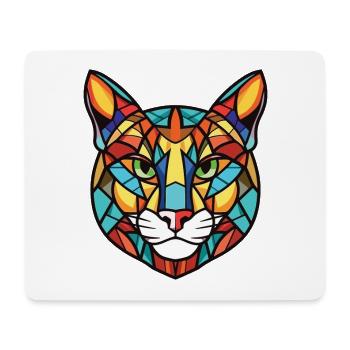 Dschungelkatze Buntes Aquarell Tier Illustration - Mousepad (Querformat) - Weiß - Vorne