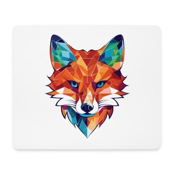 Gelehrter Fuchs, farbenfroher Aquarell-Tier-Haustier-Cartoon - Mousepad (Querformat) - Weiß - Vorne