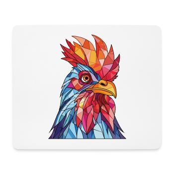 Henne buntes Aquarell Tier Haustier Illustration - Mousepad (Querformat) - Weiß - Vorne