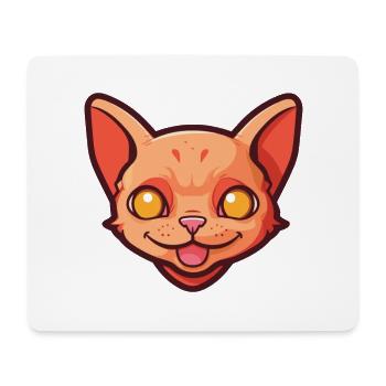 Rote Devon Rex Katze Cartoon Aquarell Illustration - Mousepad (Querformat) - Weiß - Vorne