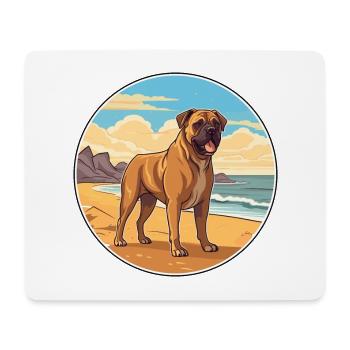 Perro de Presa Canario Hunderasse Cartoon Kawaii - Mousepad (Querformat) - Weiß - Vorne