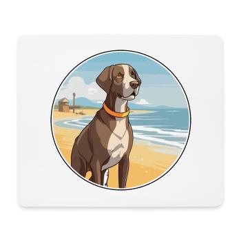Zeiger Hund Rasse Cartoon Kawaii Clipart Hund Haustier - Mousepad (Querformat) - Weiß - Vorne
