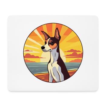 Ratte Terrier Hund Rasse Cartoon Kawaii Clipart Hund - Mousepad (Querformat) - Weiß - Vorne