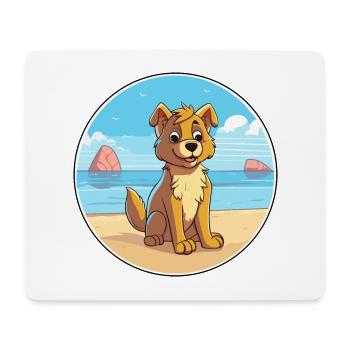 Rajapalayam Hund Rasse Cartoon Kawaii Clipart Hund - Mousepad (Querformat) - Weiß - Vorne