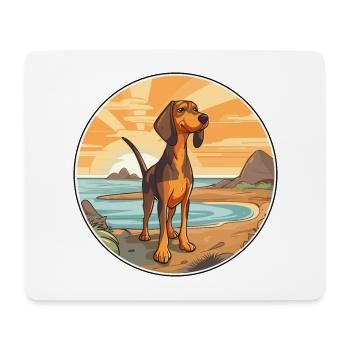Vanjari Hund Rasse Cartoon Kawaii Clipart Hund - Mousepad (Querformat) - Weiß - Vorne