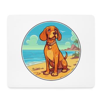 Tyroler Bracke chien race Cartoon Kawaii Clipart - Tapis de souris (format paysage) - blanc - Devant