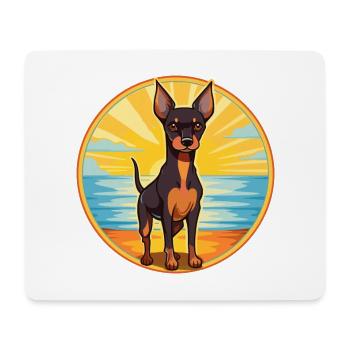 Toy Manchester Terrier Dog Breed Cartoon Kawaii - Mouse Pad (horizontal) - white - Front