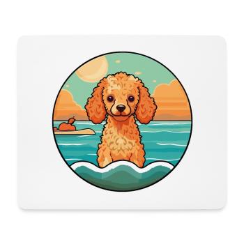 Toy Poodle Dog Breed Cartoon Kawaii Clipart Dog - Mouse Pad (horizontal) - white - Front
