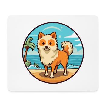 spielzeug deutsch spitz hund rasse cartoon kawaii clipart - Mousepad (Querformat) - Weiß - Vorne