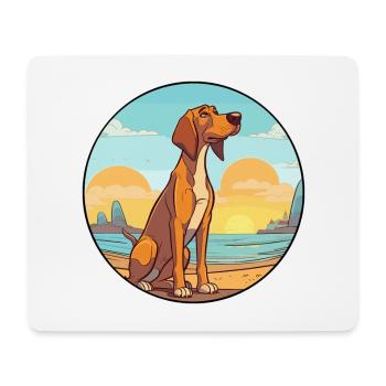 Smaland chien chien race dessin animé Kawaii Clipart chien - Tapis de souris (format paysage) - blanc - Devant