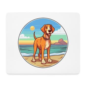 Serbischer Hund Rasse Cartoon Kawaii Clipart Hund - Mousepad (Querformat) - Weiß - Vorne