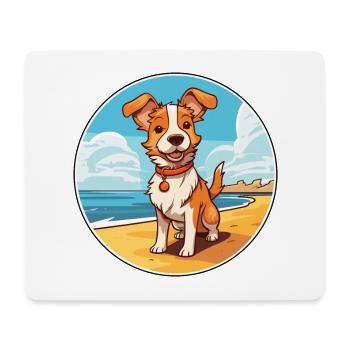 slowakische cuvac hunderasse cartoon kawaii clipart hund - Mousepad (Querformat) - Weiß - Vorne