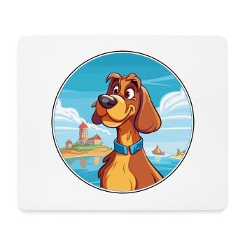 Slovensky Kopov Hund Rasse Cartoon Kawaii Clipart - Mousepad (Querformat) - Weiß - Vorne