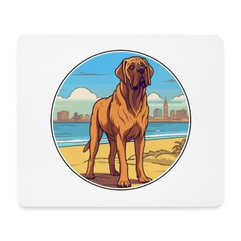Spanisch Mastiff Hund Rasse Cartoon Kawaii Clipart - Mousepad (Querformat) - Weiß - Vorne