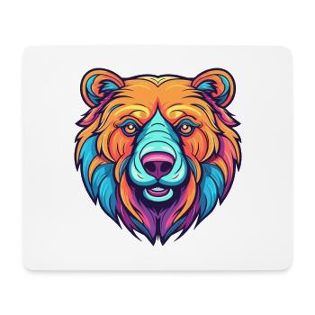 Bär buntes Aquarell Cartoon Kawaii Tier - Mousepad (Querformat) - Weiß - Vorne