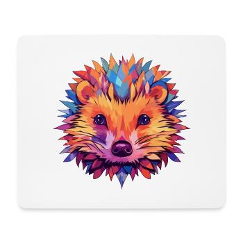 Igel Buntes Aquarell Cartoon Kawaii Tier - Mousepad (Querformat) - Weiß - Vorne