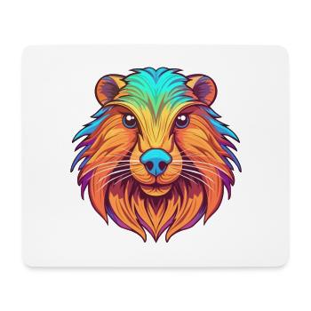 Biber Buntes Aquarell Cartoon Kawaii Tier - Mousepad (Querformat) - Weiß - Vorne