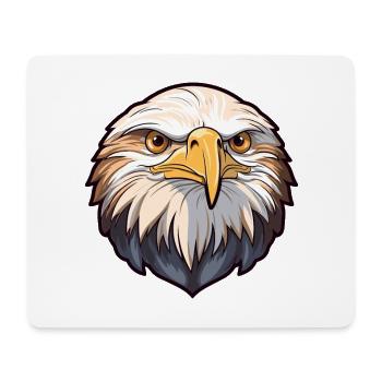 Weißkopfseeadler Bunte Aquarell-Karikatur Kawaii Anim - Mousepad (Querformat) - Weiß - Vorne