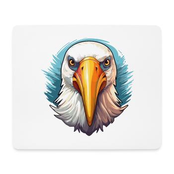 Albatross Colorful Watercolor Cartoon Kawaii Anima - Mouse Pad (horizontal) - white - Front