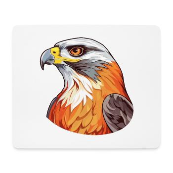 Falcon Colorful Watercolor Cartoon Kawaii Animal - Mouse Pad (horizontal) - white - Front
