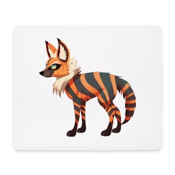 Aardwolf Aquarelle Colorée Dessin Animé Kawaii Animal - Tapis de souris (format paysage) - blanc - Devant