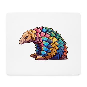Pangolin Aquarelle Colorée Dessin Animé Kawaii Animal - Tapis de souris (format paysage) - blanc - Devant