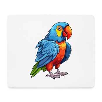 Papagei buntes Aquarell Cartoon Kawaii Tier - Mousepad (Querformat) - Weiß - Vorne