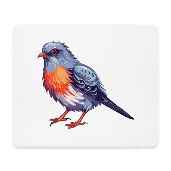 Kuckuck buntes Aquarell Cartoon Kawaii Tier - Mousepad (Querformat) - Weiß - Vorne
