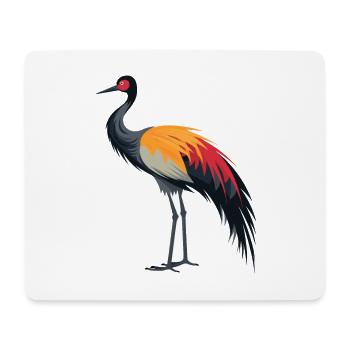 Kranich-Haustier Bunte Aquarell-Karikatur Kawaii Anima - Mousepad (Querformat) - Weiß - Vorne