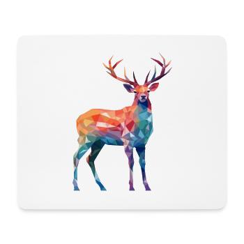Deer Colorful Watercolor Cartoon Kawaii Animal - Mouse Pad (horizontal) - white - Front