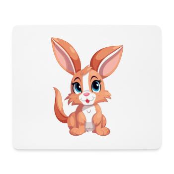 Hase buntes Aquarell Cartoon Kawaii Tier - Mousepad (Querformat) - Weiß - Vorne