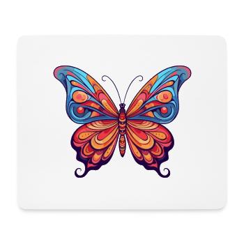 Schmetterling Bunte Aquarell-Karikatur Kawaii Anima - Mousepad (Querformat) - Weiß - Vorne