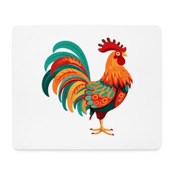 Hahn Buntes Aquarell Cartoon Kawaii Tier - Mousepad (Querformat) - Weiß - Vorne
