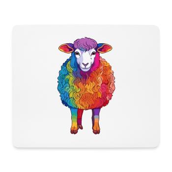 Schaf Buntes Aquarell Cartoon Kawaii Tier - Mousepad (Querformat) - Weiß - Vorne