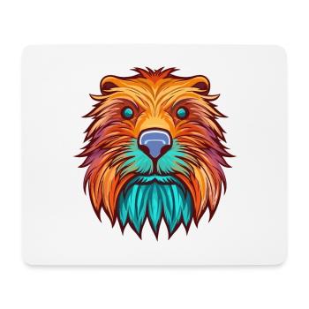 Biber buntes Aquarell Cartoon Kawaii Tier - Mousepad (Querformat) - Weiß - Vorne
